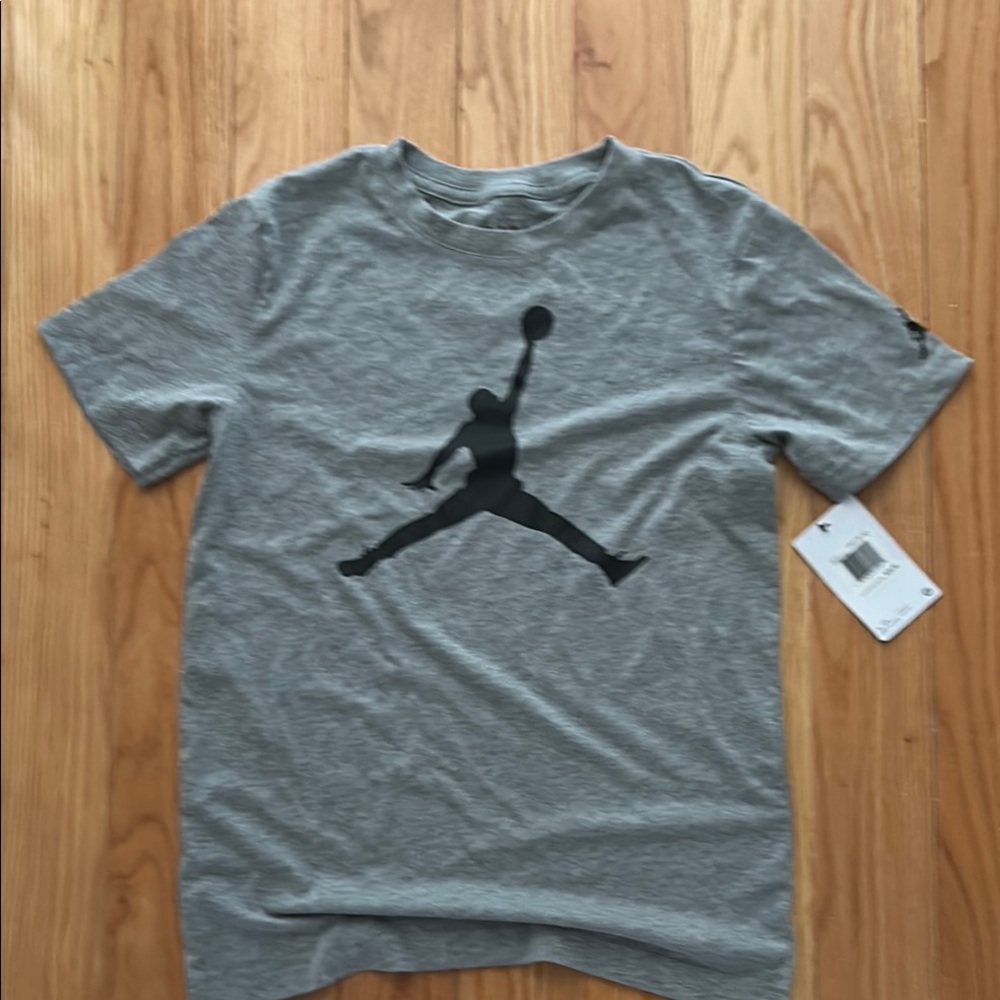 Gray T-Shirt with Black Logo